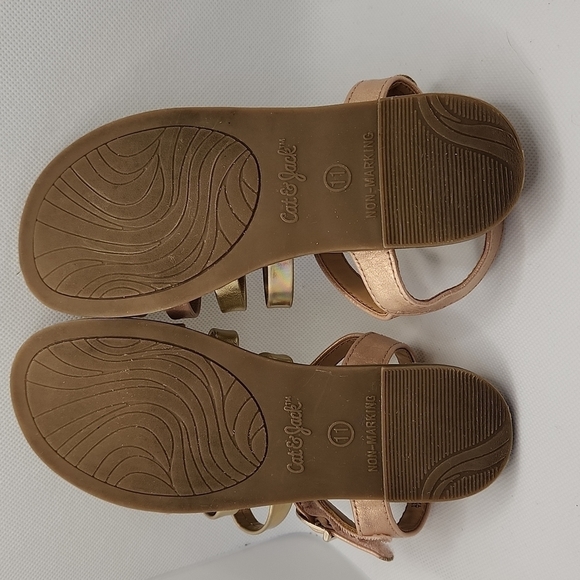 CAT & Jack Gold Copper Sandals Size 11 - Picture 10 of 10